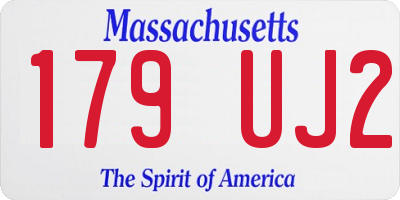 MA license plate 179UJ2