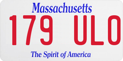 MA license plate 179UL0