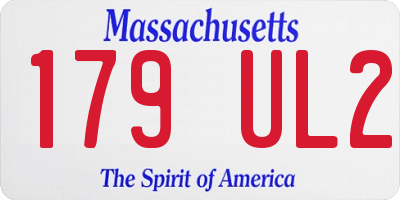 MA license plate 179UL2