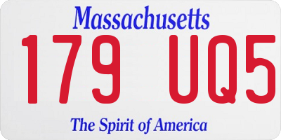 MA license plate 179UQ5