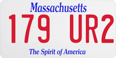 MA license plate 179UR2