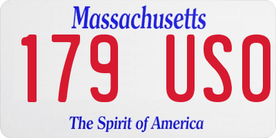 MA license plate 179US0