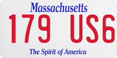 MA license plate 179US6