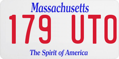 MA license plate 179UT0