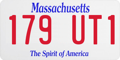 MA license plate 179UT1