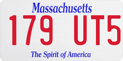 MA license plate 179UT5