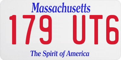 MA license plate 179UT6
