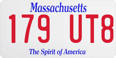 MA license plate 179UT8