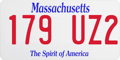 MA license plate 179UZ2