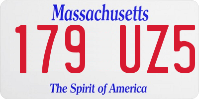 MA license plate 179UZ5