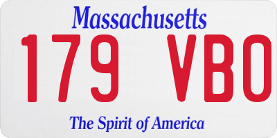 MA license plate 179VB0