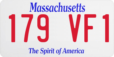 MA license plate 179VF1