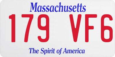MA license plate 179VF6