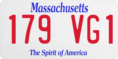 MA license plate 179VG1