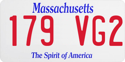 MA license plate 179VG2