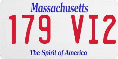MA license plate 179VI2