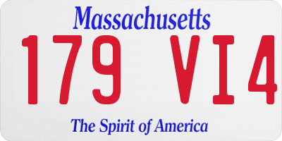 MA license plate 179VI4