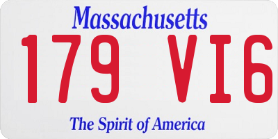 MA license plate 179VI6