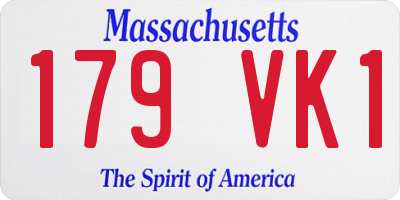 MA license plate 179VK1