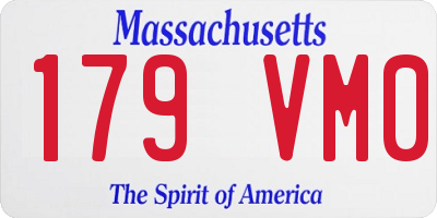 MA license plate 179VM0