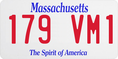 MA license plate 179VM1