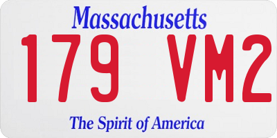 MA license plate 179VM2