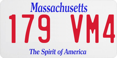 MA license plate 179VM4