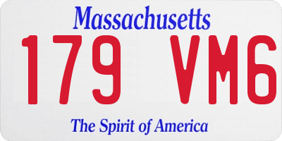 MA license plate 179VM6