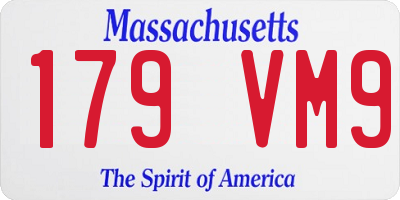 MA license plate 179VM9