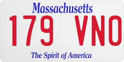 MA license plate 179VN0