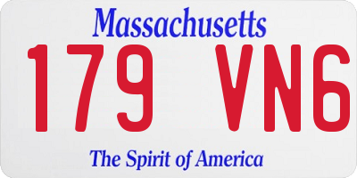 MA license plate 179VN6