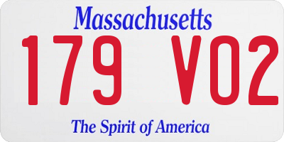 MA license plate 179VO2