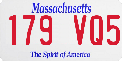 MA license plate 179VQ5