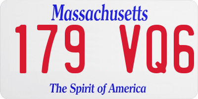 MA license plate 179VQ6