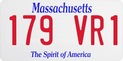 MA license plate 179VR1