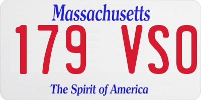MA license plate 179VS0