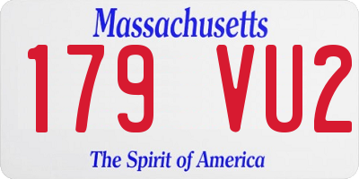 MA license plate 179VU2