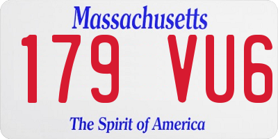 MA license plate 179VU6