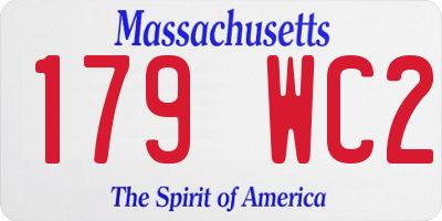 MA license plate 179WC2