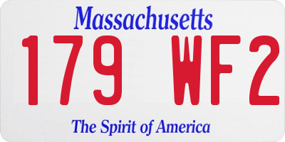 MA license plate 179WF2