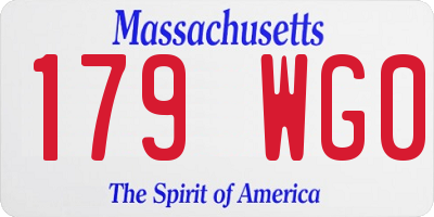 MA license plate 179WG0