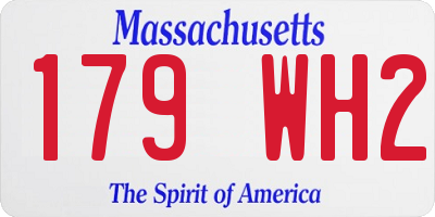 MA license plate 179WH2