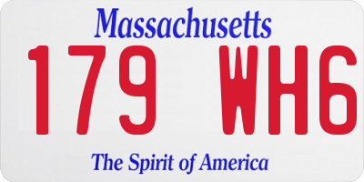 MA license plate 179WH6
