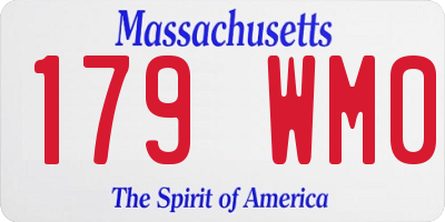 MA license plate 179WM0