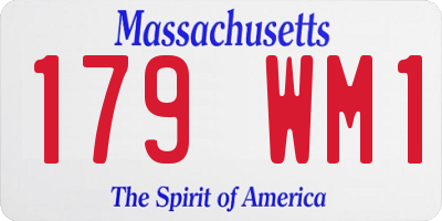MA license plate 179WM1