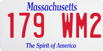 MA license plate 179WM2
