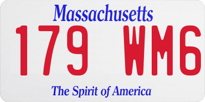 MA license plate 179WM6