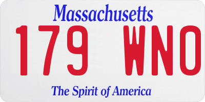 MA license plate 179WN0