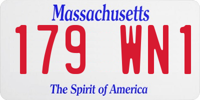 MA license plate 179WN1