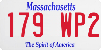 MA license plate 179WP2
